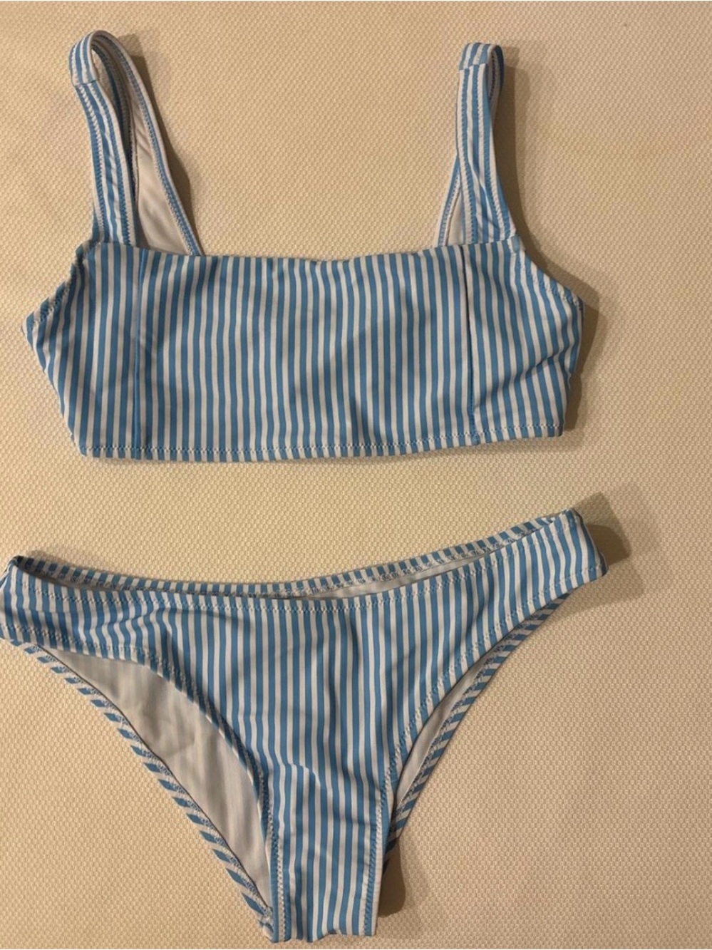 Blue stripped bikini xs